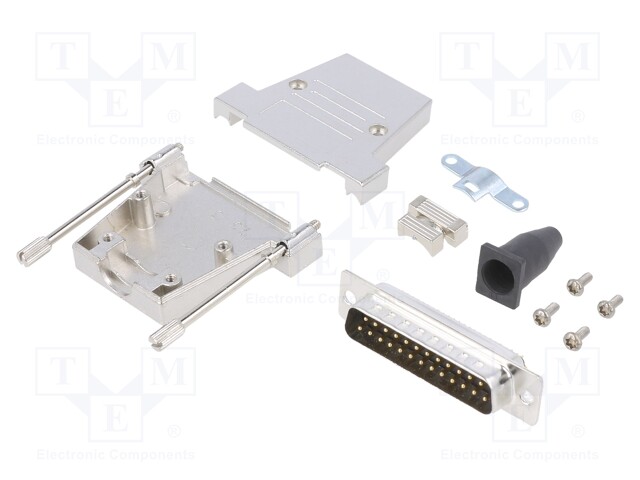D-Sub; PIN: 25; plug; male; shielded,turned contacts; straight