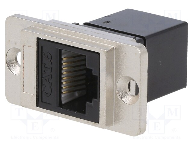 Coupler; DUALSLIM; Cat: 6; Layout: 8p8c; RJ45 socket,both sides