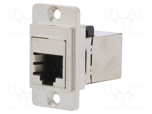Coupler; DUALSLIM; Cat: 6; shielded; Layout: 8p8c; 29mm; Mat: metal