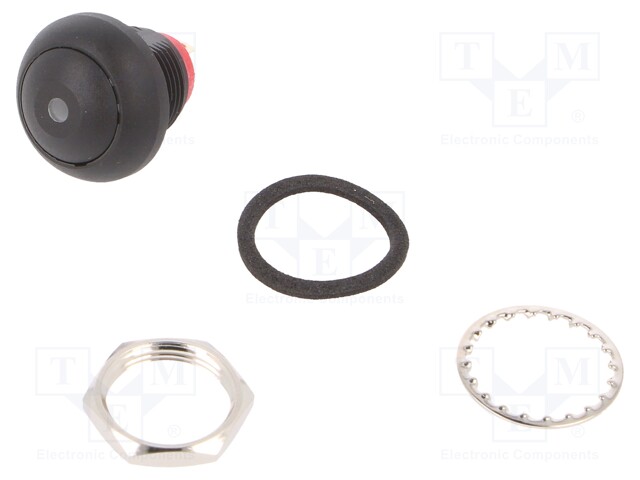 Switch: push-button; Pos: 2; SPST-NO; 0.4A/32VAC; 0.125A/50VDC