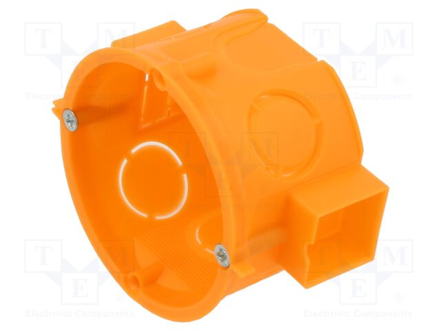 Enclosure: junction box; Ø: 65mm; plaster embedded; IP20; serial