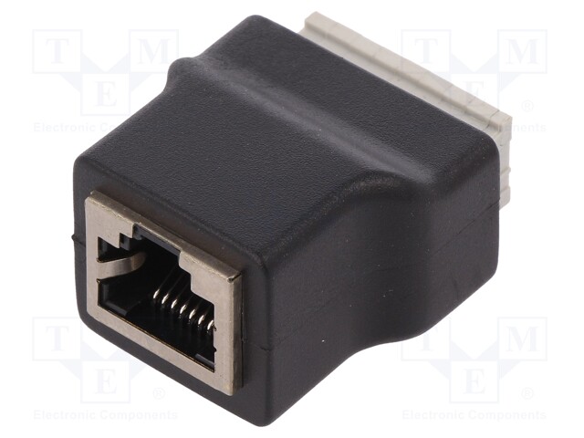 Adapter; PIN: 8; RJ45 socket,terminal block; spring clamp
