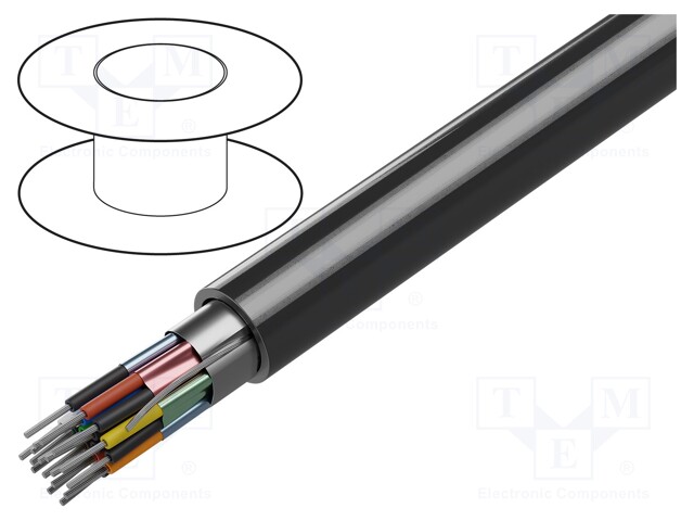 Wire; RS232,RS422; 9x2x24AWG; stranded; Cu; Al-PET foil; PVC; 30.5m