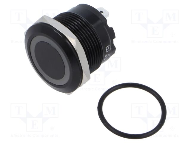 Switch: vandal resistant; Pos: 2; SPST; 20A/250VAC; IP67; OFF-(ON)