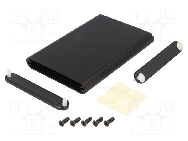 Enclosure: with panel; 1455; X: 70mm; Y: 100mm; Z: 12mm; aluminium