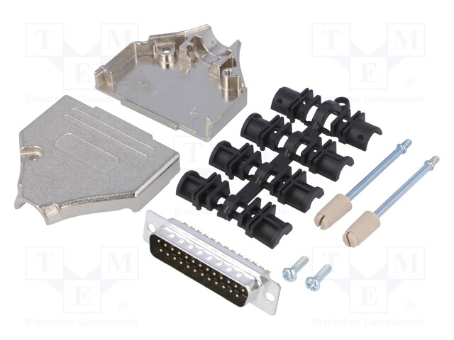 D-Sub; PIN: 25; plug; male; turned contacts; straight; soldering