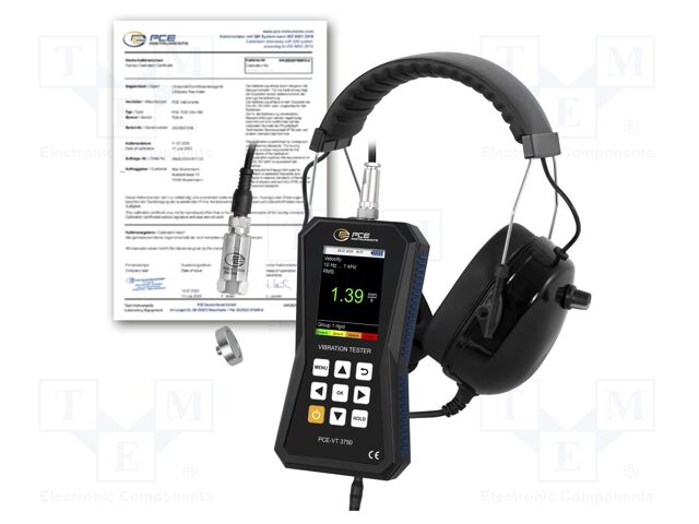Vibrometer; Display: LCD 2,8"; Ch: 1; 0÷3,9inch,0÷399,9ft/s2; IP52