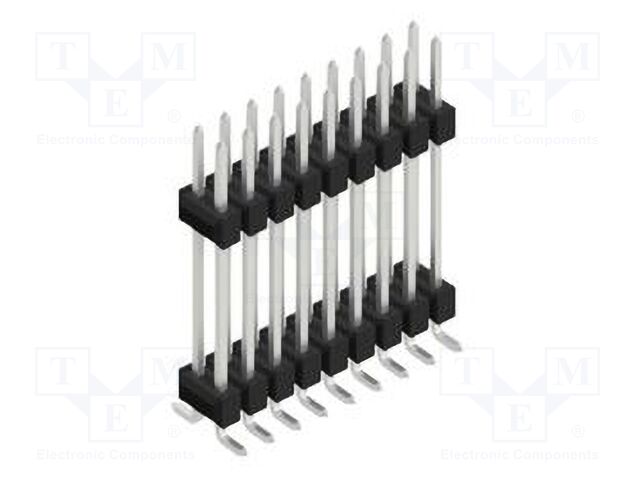 Connector: pin strips; pin header; male; PIN: 18; 2.54mm; SMT; 2x9