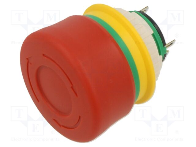 Switch: emergency stop; 16mm; Stabl.pos: 2; NC x2; red; IP65; XA