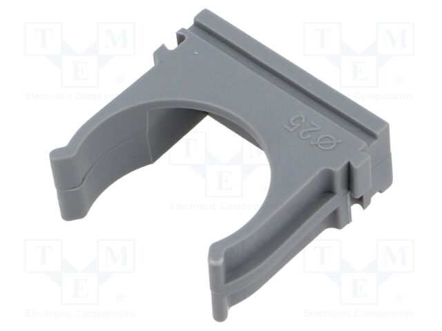 Bracket; polyetylene; -15÷80°C; grey; Size: 25