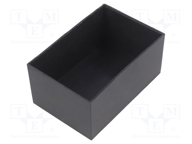 Enclosure: designed for potting; X: 50mm; Y: 75mm; Z: 35mm; ABS