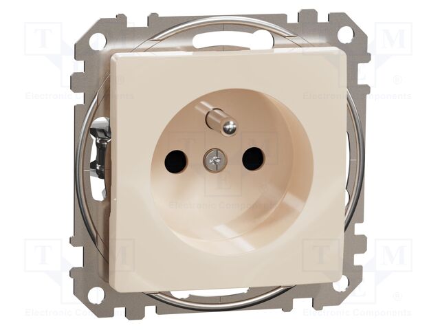 E-type socket; 250VAC; IP20; plaster embedded,in mounting box