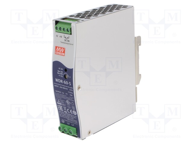 Power supply: switched-mode; 50W; 5VDC; 5÷6VDC; 10A; 180÷550VAC