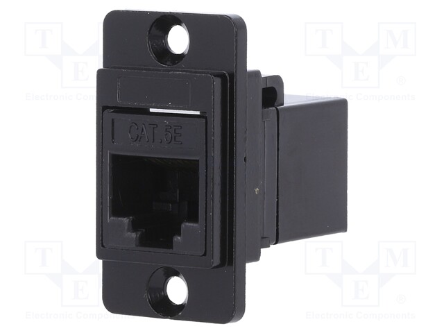 Coupler; DUALSLIM; Cat: 5e; Layout: 8p8c; RJ45 socket,both sides