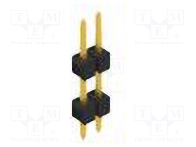 Connector: pin strips; pin header; male; PIN: 2; 2.54mm; THT; 1x2