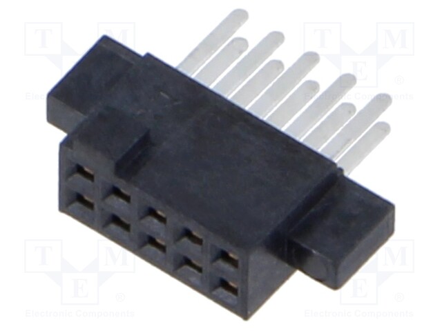 Connector: PCB to PCB; female; PIN: 10; 1.27mm; SFM; THT; socket