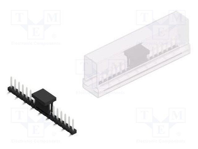 Connector: pin strips; pin header; male; PIN: 17; 2mm; SMT; 1x17