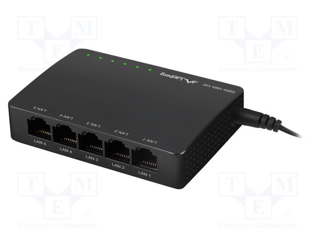 Switch Ethernet; PnP,LED status indicator; black; 10Gbps