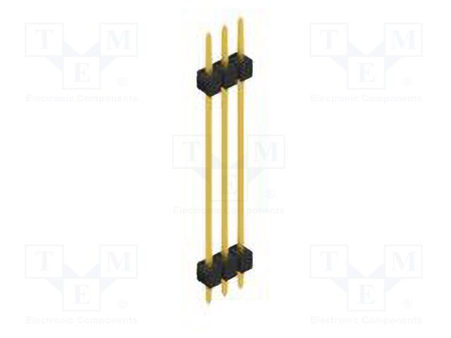 Connector: pin strips; pin header; male; PIN: 3; 2.54mm; THT; 1x3