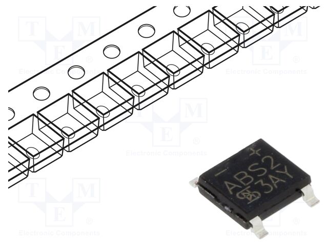Bridge rectifier: single-phase; Urmax: 200V; If: 1A; Ifsm: 30A; ABS