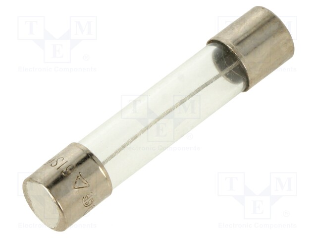 Fuse: fuse; 200mA; 250VAC; glass; 6.35x31.8mm; brass; nickel plated