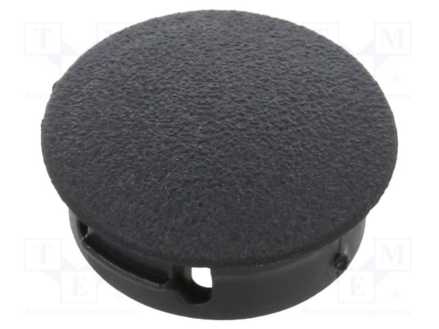 Accessories: stopper; H: 6.4mm; push-in,snap-fastener; black