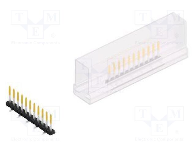 Connector: pin strips; pin header; male; PIN: 11; 2mm; SMT; 1x11