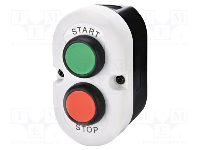 Control cassette; black,grey; ESE; No.of butt: 2; flat; IP65