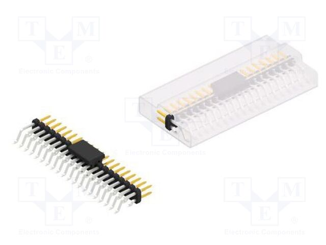 Connector: pin strips; pin header; male; PIN: 40; 2mm; SMT; 2x20