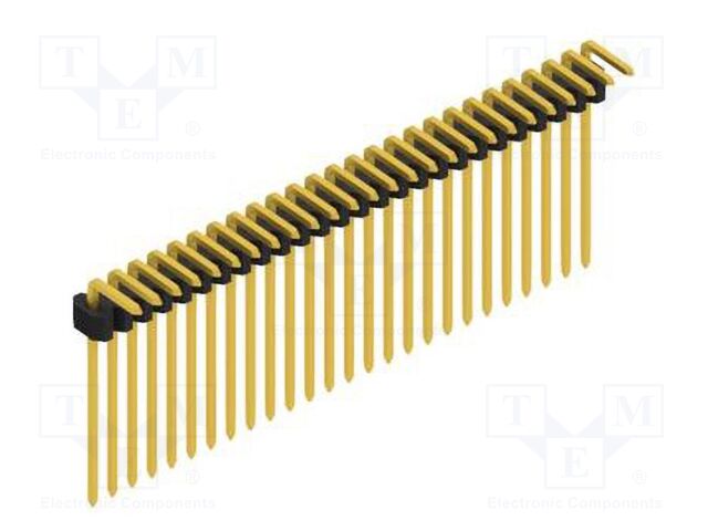 Connector: pin strips; pin header; male; PIN: 26; 1.27mm; THT; 1x26
