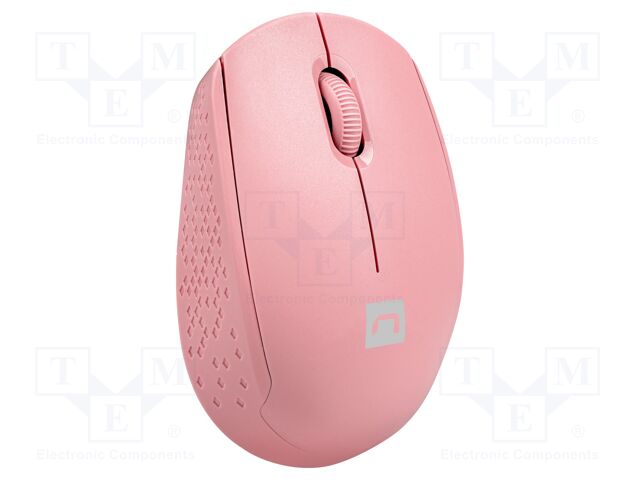 Optical mouse; pink; USB A; wireless; No.of butt: 3; 10m