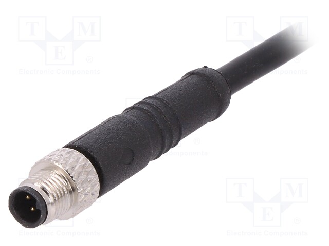Connector: M5; plug; male; cables; PIN: 4; 1A; straight; IP67; 60V