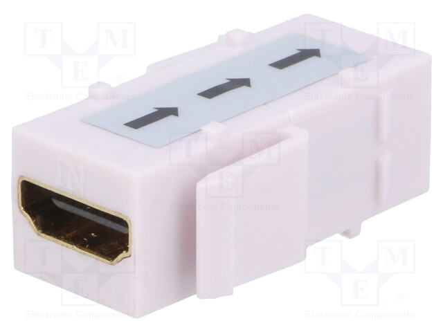 Coupler; socket; female x2; HDMI socket x2; Keystone,repeater