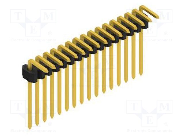 Connector: pin strips; pin header; male; PIN: 16; 1.27mm; THT; 1x16