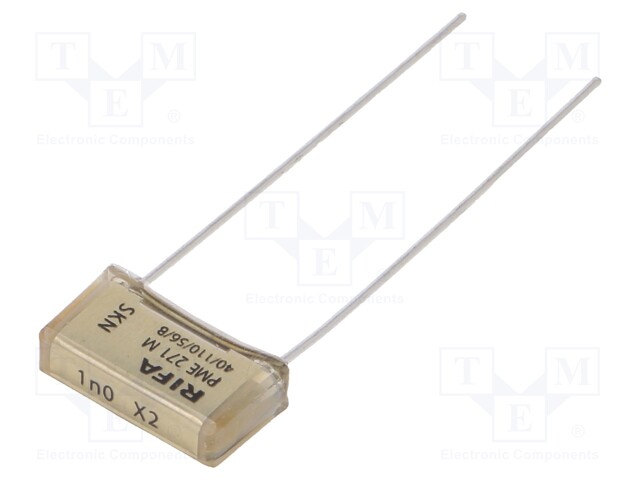 Capacitor: paper; X2; 1nF; 275VAC; 10.2mm; ±20%; THT; Series: PME271M