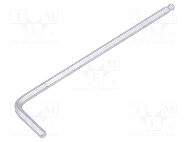 Wrench; hexagon keys,spherical; HEX 3mm; tool steel; long; 93mm
