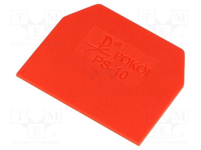 End plate; Application: ZG-G10; red; Width: 1mm; polyamide