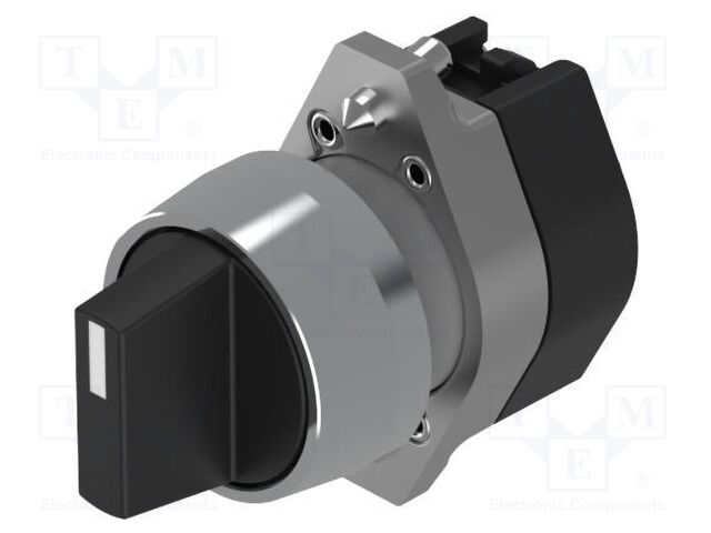 Switch: rotary; 22mm; black; none; IP65; prominent; OptoHiT