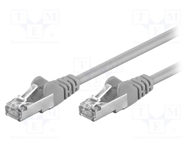Patch cord; F/UTP; 5e; stranded; CCA; PVC; grey; 2m; 26AWG