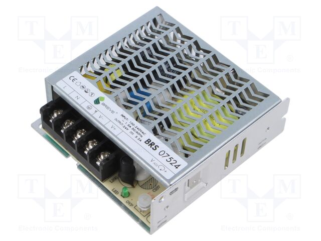 Power supply: switching; for building in; 75W; 24VDC; 0÷3.2A; BRS