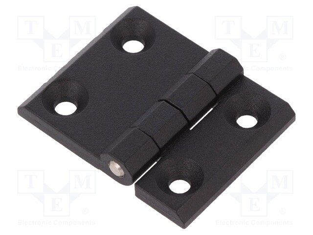 Hinge; Width: 63mm; zinc and aluminium alloy; black; H: 50mm