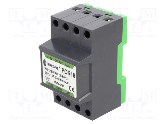 Soft-start module; for DIN rail mounting; 3.68kW; 16A; 230VAC