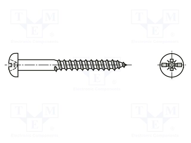 Screw; for wood; BN: 202361