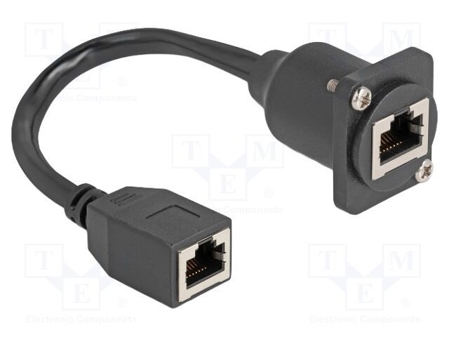 Extender Ethernet; U/FTP; Cat: 5e; RJ45 socket,both sides; 0.2m