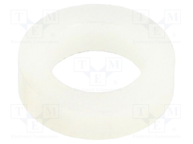 Washer; round; D=9mm; h=2.3mm; polyamide; natural