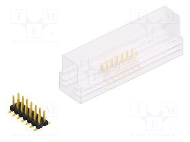Connector: pin strips; pin header; male; PIN: 14; 2.54mm; SMT; 2x7