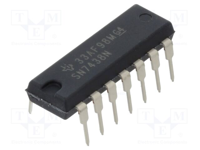 IC: digital; logic gate; NAND; THT; DIP14; 4.75÷5.25VDC