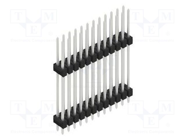 Connector: pin strips; pin header; male; PIN: 24; 2.54mm; THT; 2x12