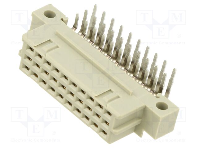 Connector: DIN 41612; socket; female; PIN: 30; angled; THT