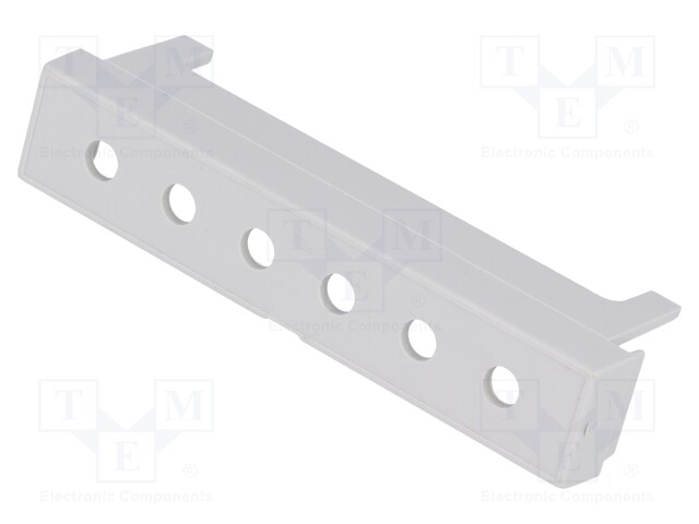 Terminals cover; grey; 10.16mm; Holes no: 6